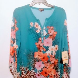 Multiples® Brand Missy Blouse & Cami Set NWT Med